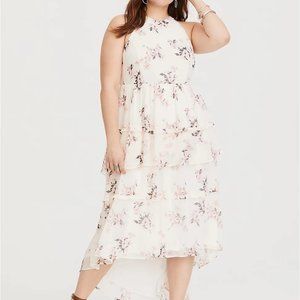 Torrid Floral Tiered Chiffon Maxi Dress